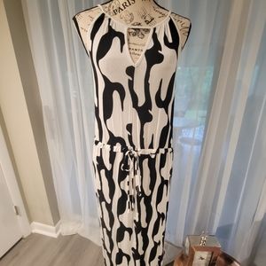 Echo Design Black/White Maxi Dress, Size S